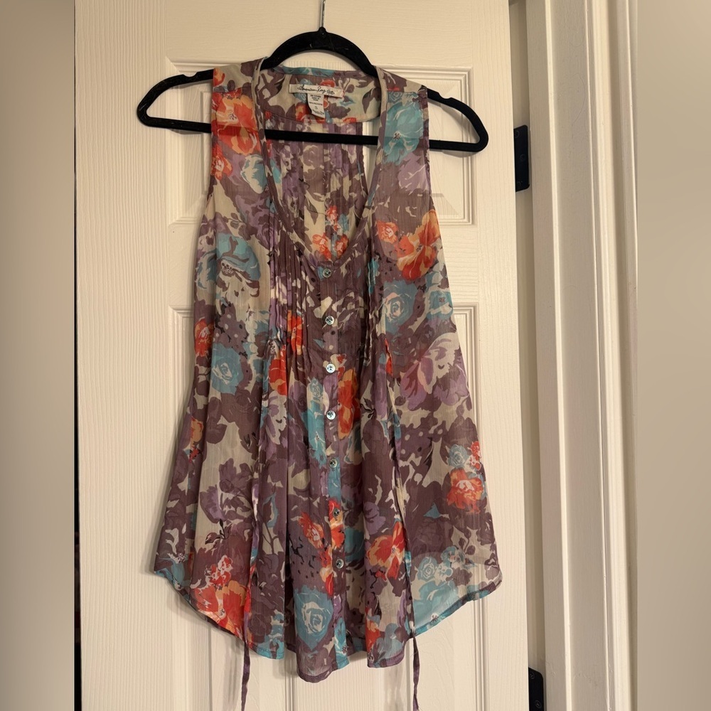 American Rag Multicolor Floral Blouse